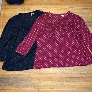 Elle ruffled polka dot blouses size xl